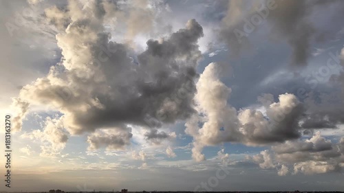 Time-Lapse Of Storm Clouds Forming .