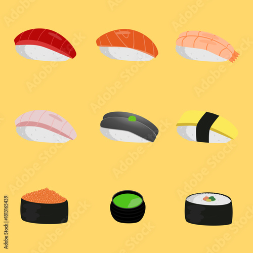 set of sushi
