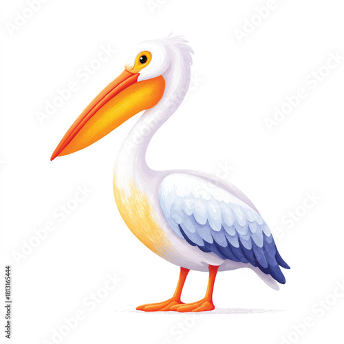 Cute Cartoon Pelican Illustration