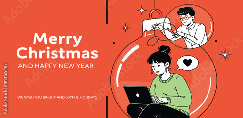 Warm Christmas and New Year Greetings from Afar, Celebrating Togetherness Digitally This Holiday Season