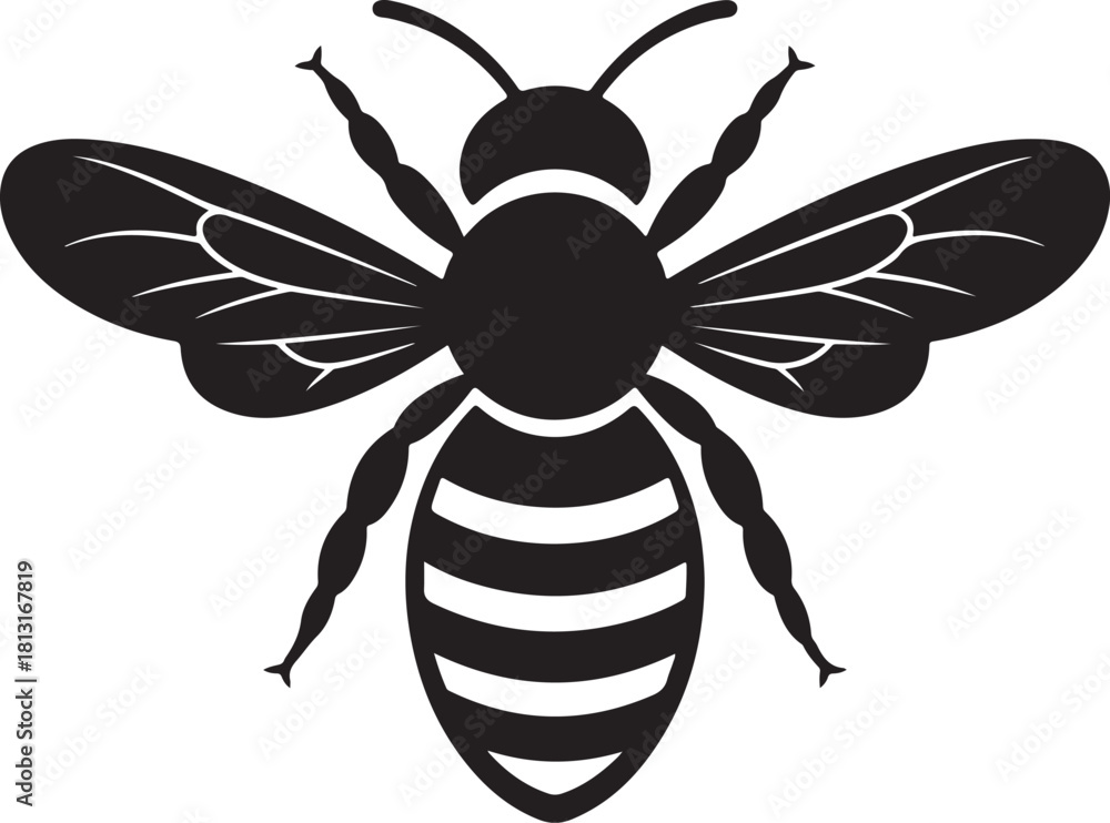 Fototapeta premium Bee Svg vector silhouette illustration