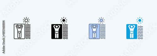 Sunbathing Multiple Style Icon Collection
