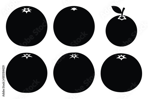 simple farm  orange symbol silhouette icon set. Agriculture, farming silhouette icons