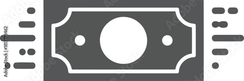 Abstract financial growth concept symbol money banknote currency cash flow finance investment economy digital vector