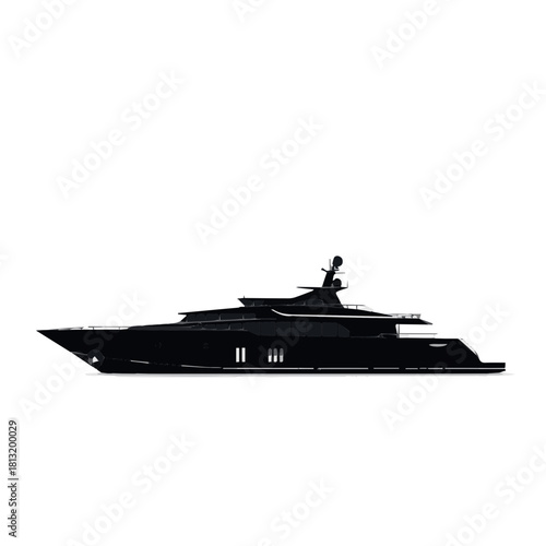 silhouette of a yacht