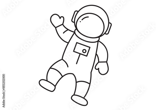 宇宙飛行士が手を挙げているアイコン