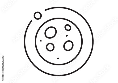 星を衛星が廻るアイコン