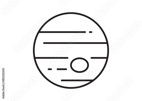 シンプルな木星のアイコン