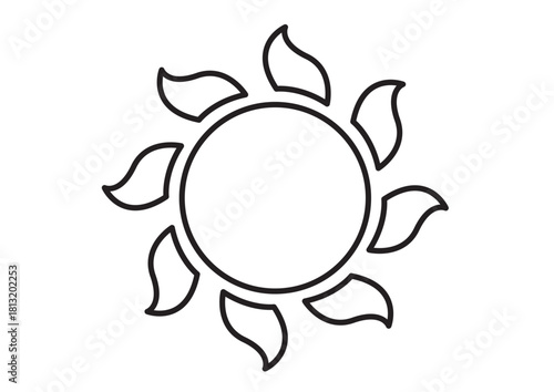 シンプルな太陽のアイコン