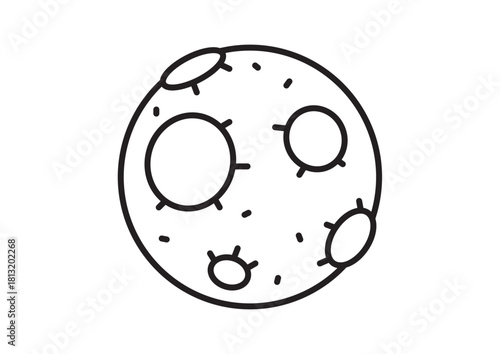 クレーターがある月のアイコン