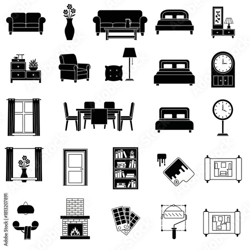 Modern home interior design elements and renovation tools for creating beautiful living spaces