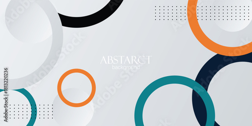 Abstract geometric background circle ring color shape, vector ilustrator.