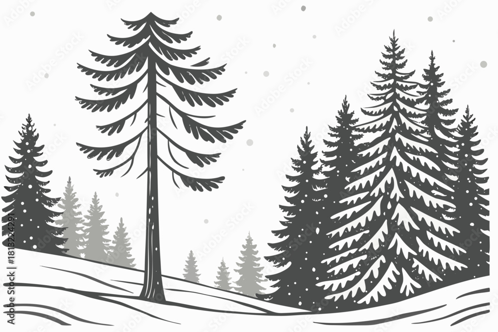 Obraz premium winter landscape with trees