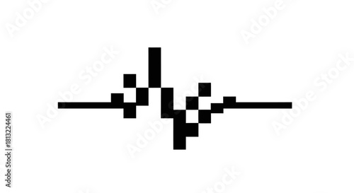 Heartbeat pulse line with transparent background