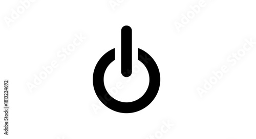 Power button icon with transparent background
