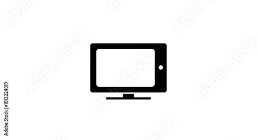 Television icon with transparent background
