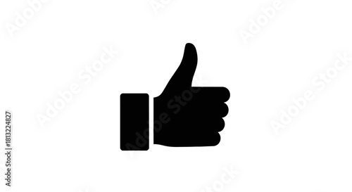 Thumbs up icon with transparent background