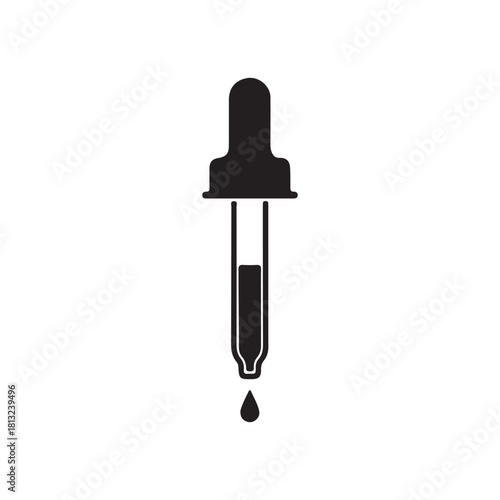 Dropper silhouette icon vector 