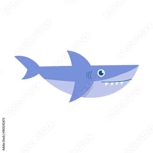 Illustration of cute cartoon Shark 