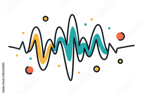 funky crayon doodle geometric shapes pattern icons