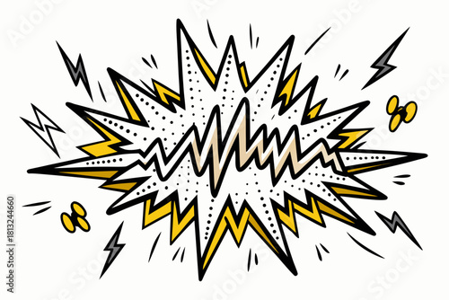 funky crayon doodle geometric shapes pattern icons