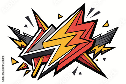 funky crayon doodle geometric shapes pattern icons