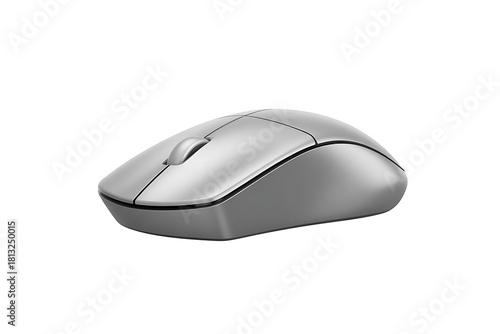 Sleek Wireless Computer Mouse in Silver Gray