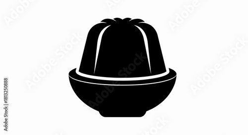 Vector illustration of black and white silhouette icon of a coffee capsule or pod, isolated on a white background