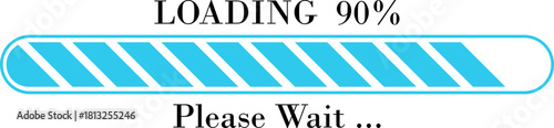 Loading Bar Please Wait Progress Icon. loading bar progress Download progress status. Vector illustration.Collection loading status bar in different design. Web design elements for app.