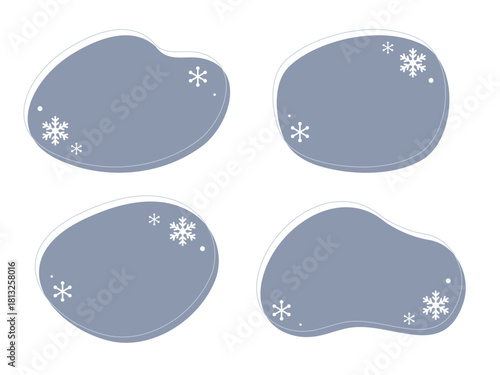 雪の結晶の流体フレームセット