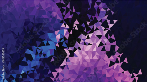 Abstract Fragmented Purple and Pink Low-Poly Geometric Background Texture