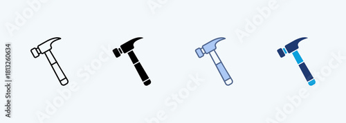 Hammer multiple style icon collection