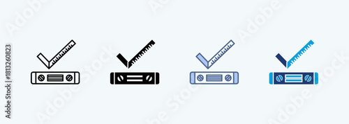 Level Tool multiple style icon collection