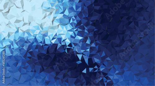  Abstract Blue Geometric Low-Poly Triangle Background Texture