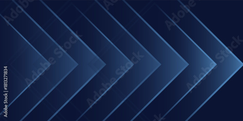 Dynamic convergence of geometric blue arrowheads for sleek digital background, highlighting symmetrical precision with a luminous depth and a modern, technological aesthetic