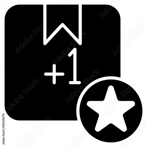Bonus Glyph Black Icon Illustration