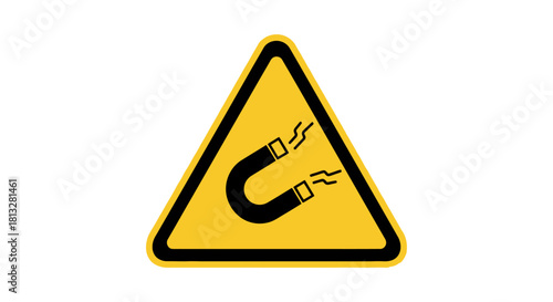 Magnet Hazard Warning Stay Safe Around Magnetic Fields in Industrial Areas