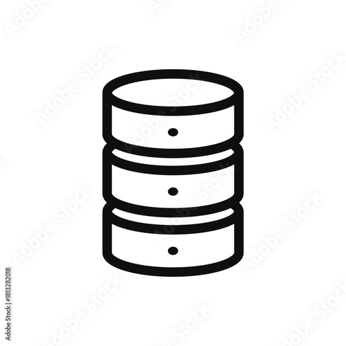 Database icon – minimal vector illustration of stacked disks