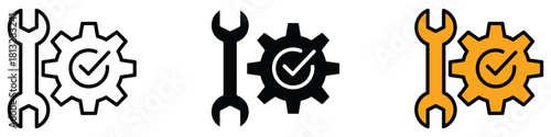 Engineering tool icon vector. efficiency and approved workflow symbol. vector illustration.