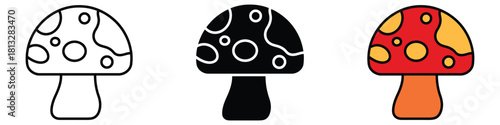Mushroom icon vector. fungi, botanical symbol. vector illustration.
