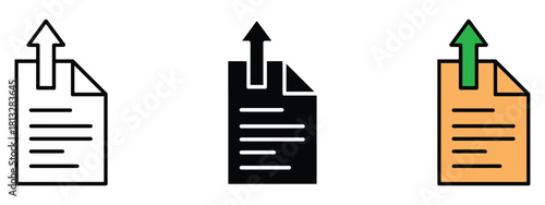 Upload file icon vector. file transfer symbol. vector illustration.