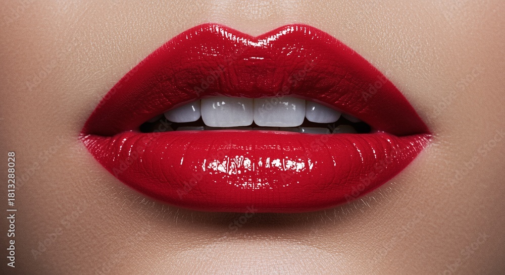 Obraz premium sensuality of pink lips