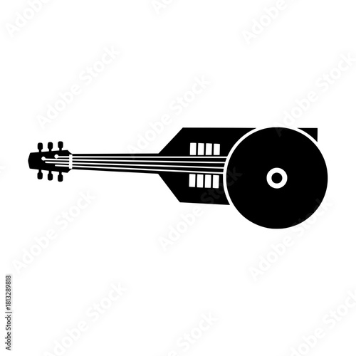 Classic Banjo String Instrument Icon - Folk and Country Music