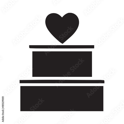 Charitable giving heart symbol icon donation box concept for charity fundraising and generosity