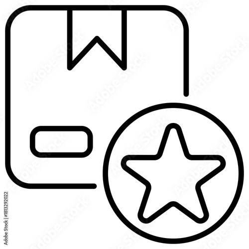 Reward Line Icon Illustration