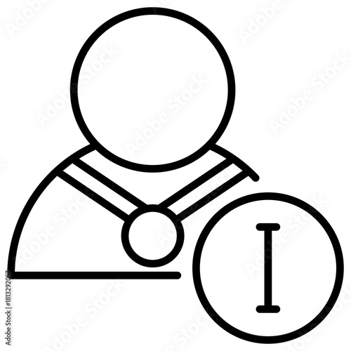 Champion Line Icon Illustration