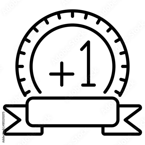 Points Line Icon Illustration