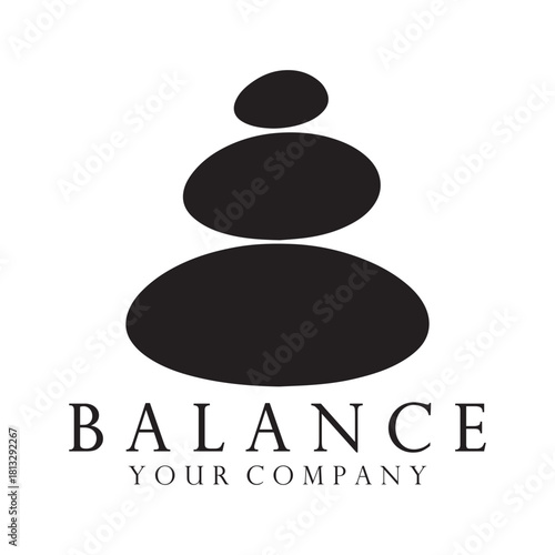 Strong Grounded Zen Composition Formed With Heavy Rounded Shapes For Calm Strength