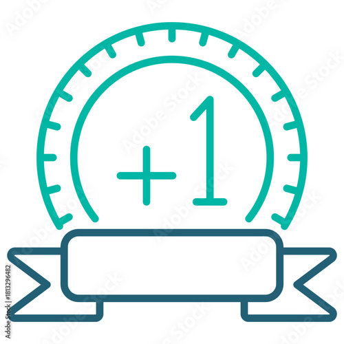 Points Line Blue Icon Illustration