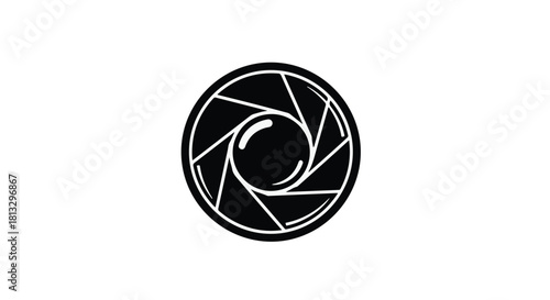 Abstract aperture symbol representing photography and creative vision